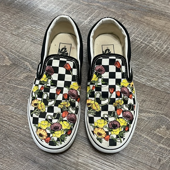 Vans Classic slip on Poppy Checkerboard Black/White - Picture 3 of 10
